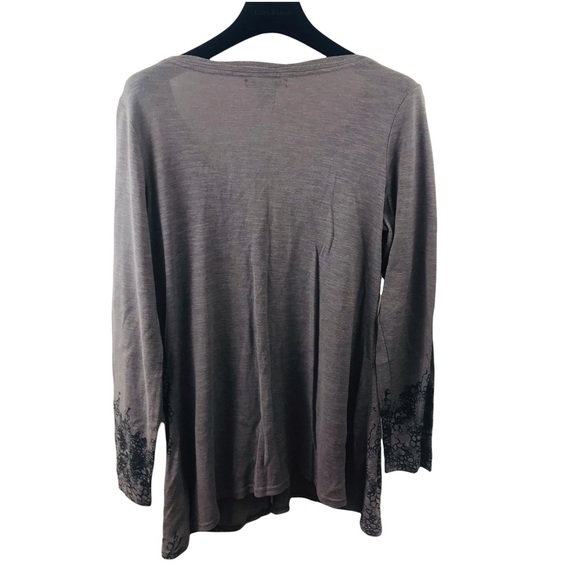 Cardigan Beaded Embellished Duster Brown Black Large Glam Rock Jacket Top - Picture 5 of 9